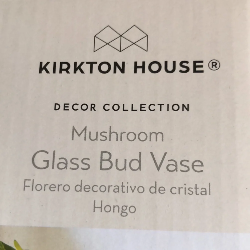 Green MUSHROOM Glass Bud Vase